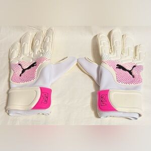 Puma Future March NC Goalkeeper Gloves White/Pink/Blue 041926-01 Men's Sz: 10